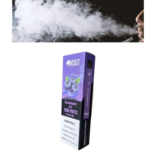 Beast 1500 Puffs High Capacity Blueberry Ice Flavour Vapepen - Ready To Puff And Go Electronic Cigarette Smoke Smoking